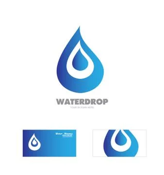 Water drop logo Stock Illustration