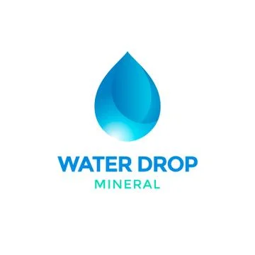 Water drop logo Illustrazione stock