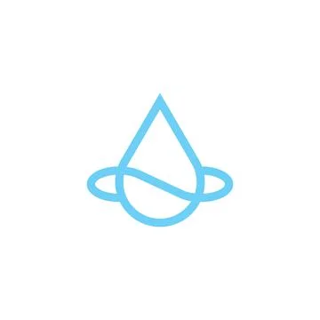 Water drop logo Stock Illustration