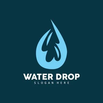 Water Drop Logo, Simple Vector, Elegant Design, Icon Symbol Template Stock Illustration