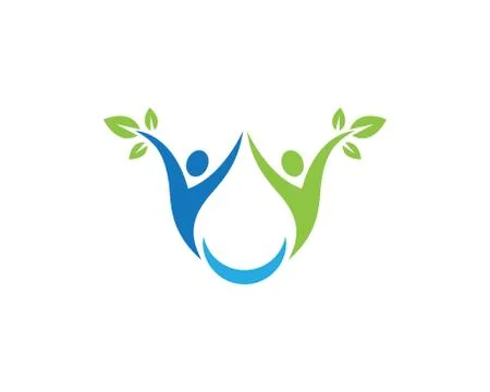 Water drop Logo Template 库存插图