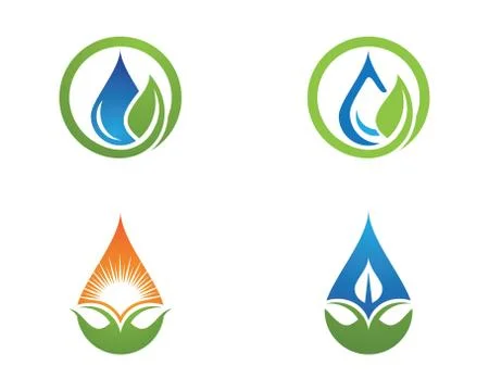 Water drop Logo Template 스톡 일러스트