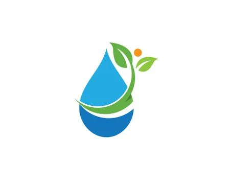 Water drop Logo Template 库存插图