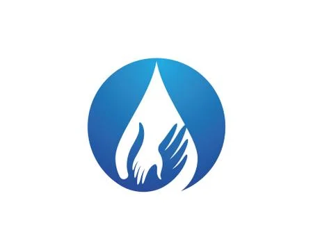 Water drop Logo Template 库存插图