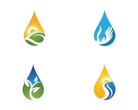 Water drop Logo Template Illustrazione stock
