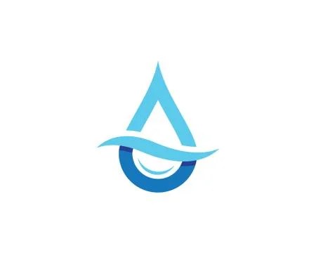 Water drop Logo Template 库存插图