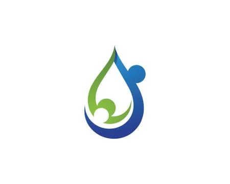 Water drop Logo Template 스톡 일러스트