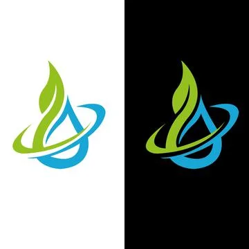 Water drop Logo Template Pro Vector leaf icon logo Stock Illustration