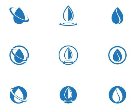 Water drop Logo Template vector 스톡 일러스트