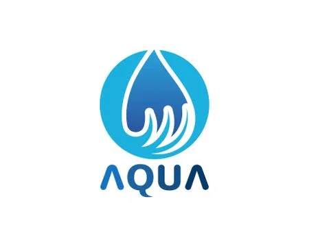 Water drop Logo Template vector Illustrazione stock