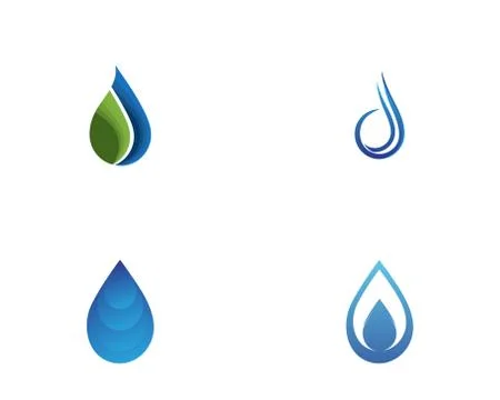 Water drop Logo Template vector 스톡 일러스트