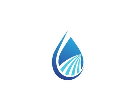 Water drop Logo Template vector 库存插图