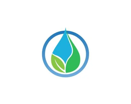 Water drop Logo Template vector 库存插图