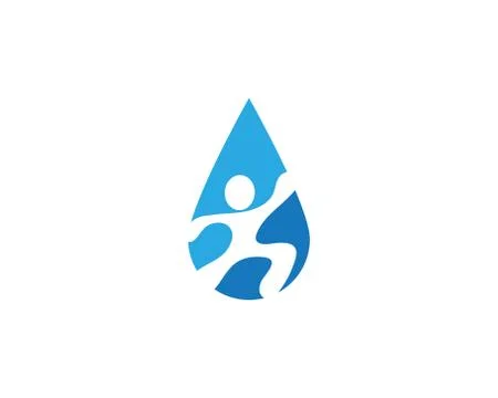 Water drop Logo Template vector Illustrazione stock