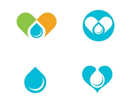 Water drop Logo Template vector Illustrazione stock