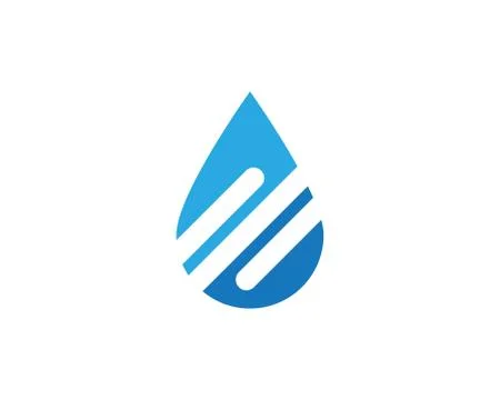 Water drop Logo Template vector Illustrazione stock