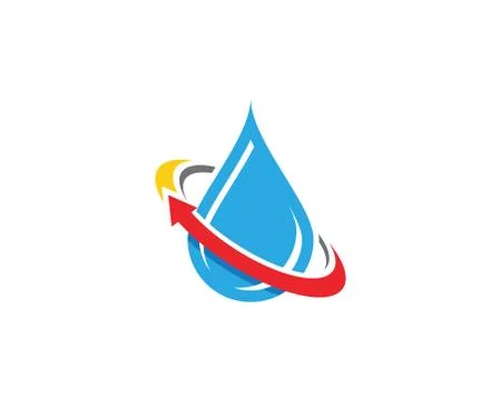 Water drop Logo Template vector Illustrazione stock