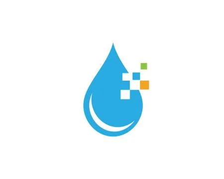 Water drop Logo Template vector Illustrazione stock