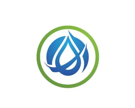 Water drop Logo Template vector Illustrazione stock