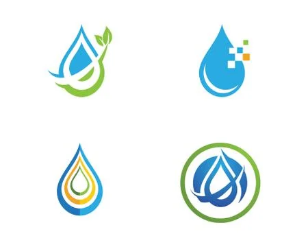 Water drop Logo Template vector Illustrazione stock