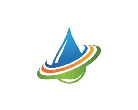 Water drop Logo Template vector 库存插图