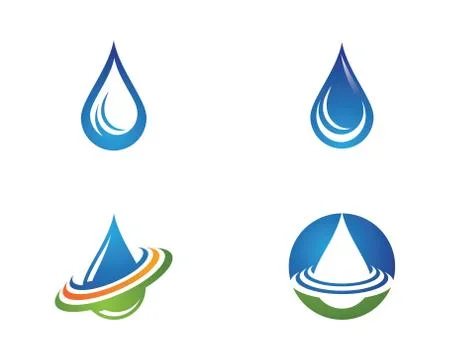 Water drop Logo Template vector Illustrazione stock