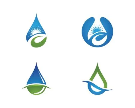 Water drop Logo Template vector 库存插图