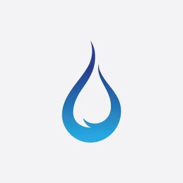 Water drop Logo Template vector Illustrazione stock