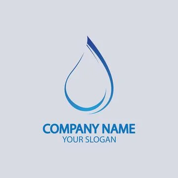 Water drop Logo Template vector Illustrazione stock
