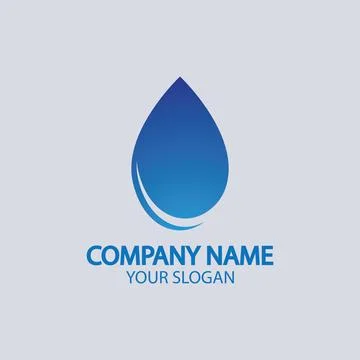 Water drop Logo Template vector Illustrazione stock