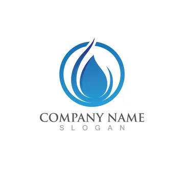Water drop Logo Template vector 库存插图