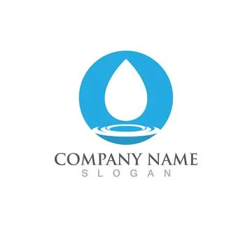 Water drop Logo Template vector Illustrazione stock