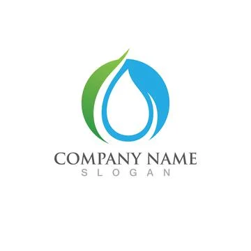 Water drop Logo Template vector Illustrazione stock
