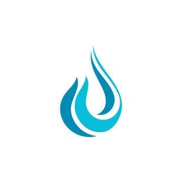 Water drop Logo Template vector Illustrazione stock