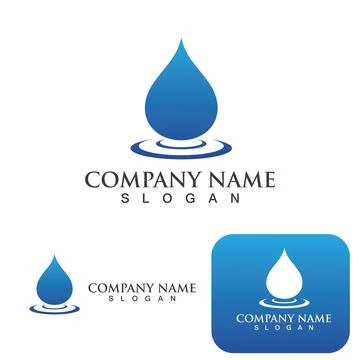 Water drop Logo Template vector 스톡 일러스트