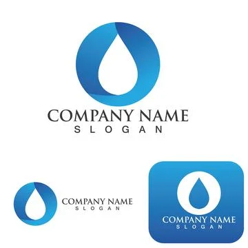 Water drop Logo Template vector 库存插图