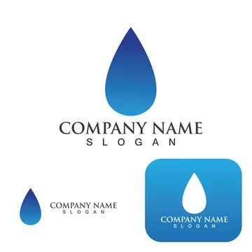 Water drop Logo Template vector Illustrazione stock