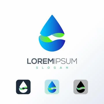 Water drop Logo Template vector illustration design. Stock Illustration