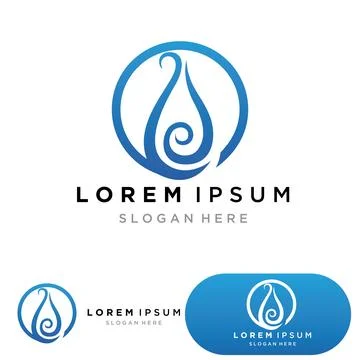 Water drop Logo Template vector 스톡 일러스트