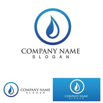 Water drop Logo Template vector Illustrazione stock