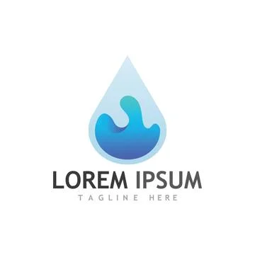 Water drop Logo Template vector Illustrazione stock