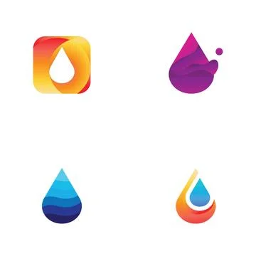 Water drop Logo Template vector Stock Illustration