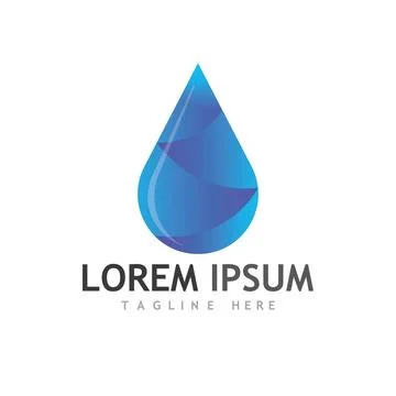 Water drop Logo Template vector Illustrazione stock