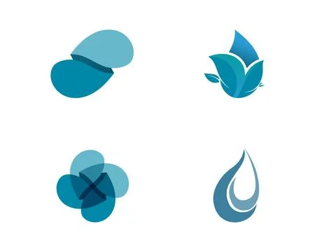 Water drop Logo Template vector illustration design Illustrazione stock