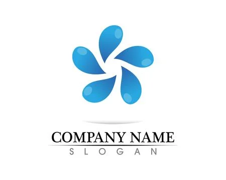 Water drop Logo Template vector illustration design Illustrazione stock