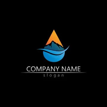 Water drop Logo Template vector 스톡 일러스트