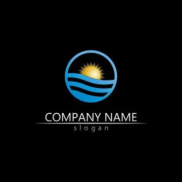 Water drop Logo Template vector 库存插图