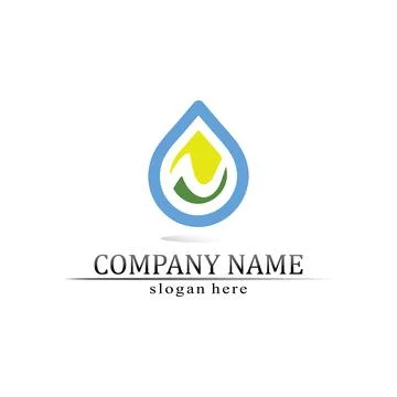 Water drop Logo Template vector Stock Illustration