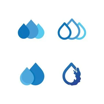 Water drop Logo Template vector 스톡 일러스트