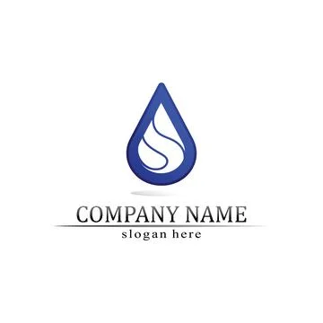 Water drop Logo Template vector Illustrazione stock